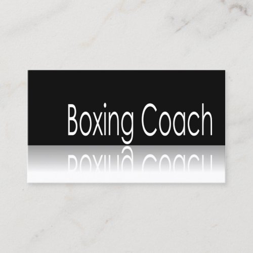 Reflective Text _ Boxing Coach _ Business Card
