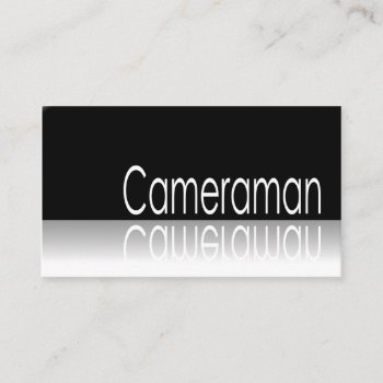 Reflective Text - Cameraman - Business Card by ImageAustralia at Zazzle