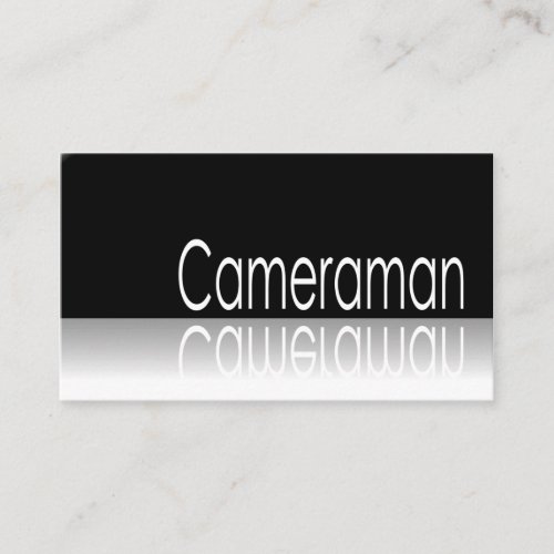 Reflective Text - Cameraman - Business Card
