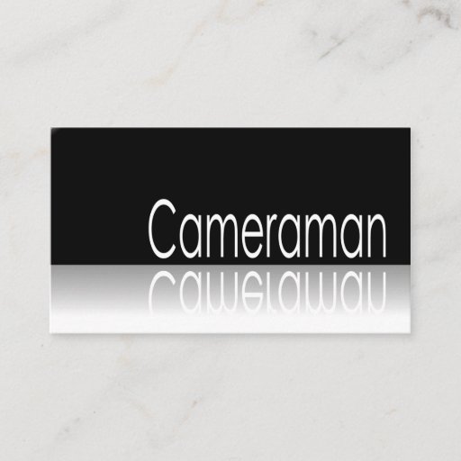 Customizable Reflective Text - Cameraman - Business Card