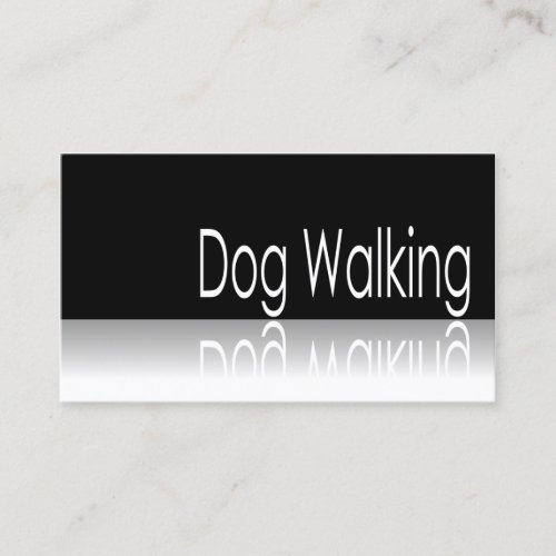 Reflective Text _ Dog Walking _ Business Card