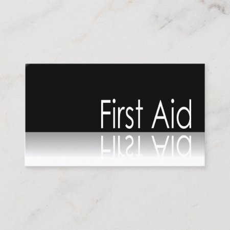 Reflective Text - First Aid - Business Card