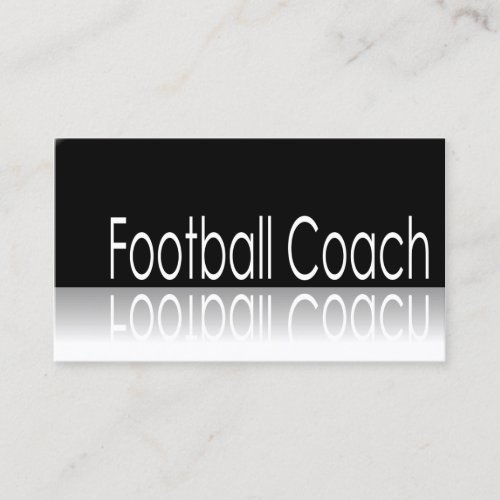 Reflective Text _ Football Coach _ Business Card