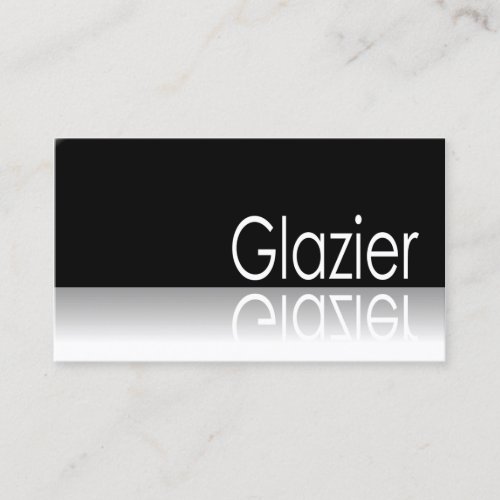 Reflective Text - Glazier - Business Card