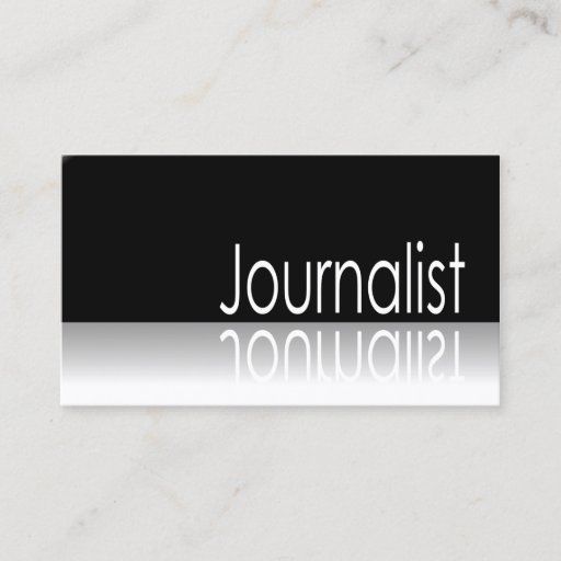 Customizable Reflective Text - Journalist - Business Card