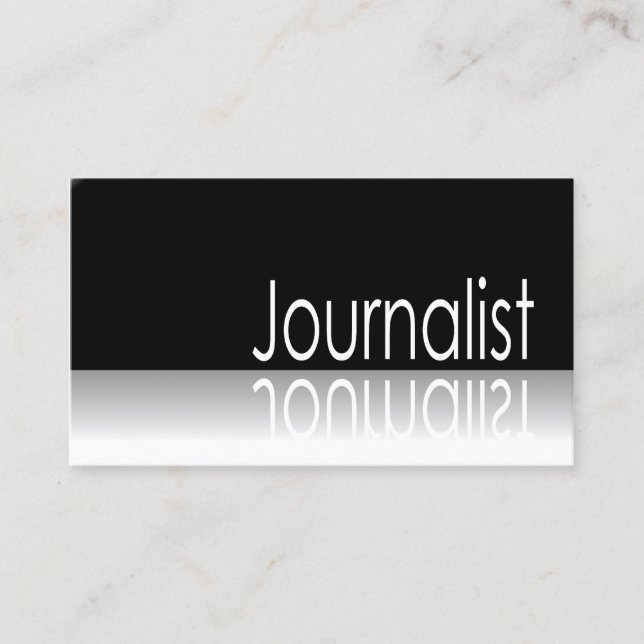 Reflective Text - Journalist - Business Card (Front)