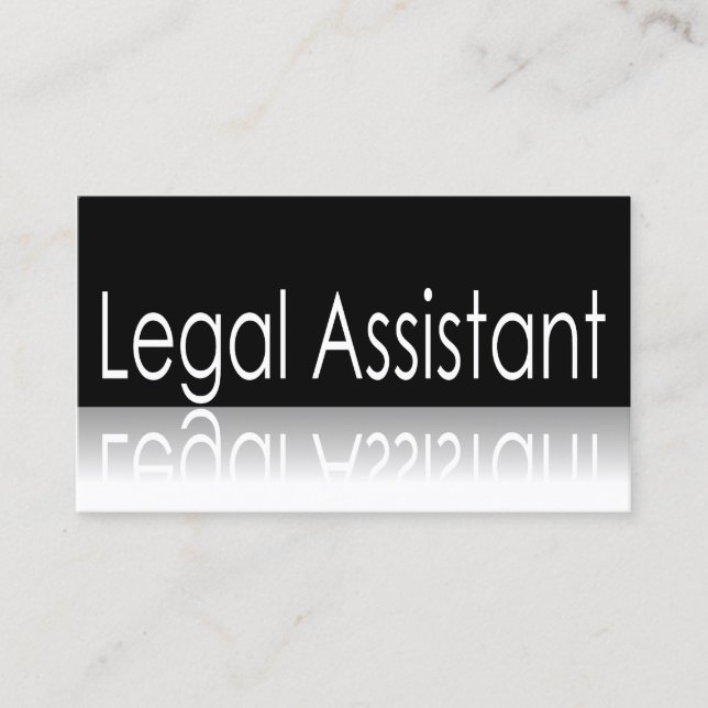 Reflective Text - Legal Assistant - Business Card (Front)