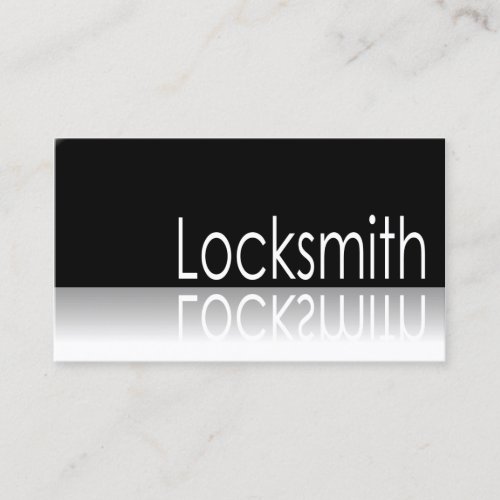 Reflective Text _ Locksmith _ Business Card