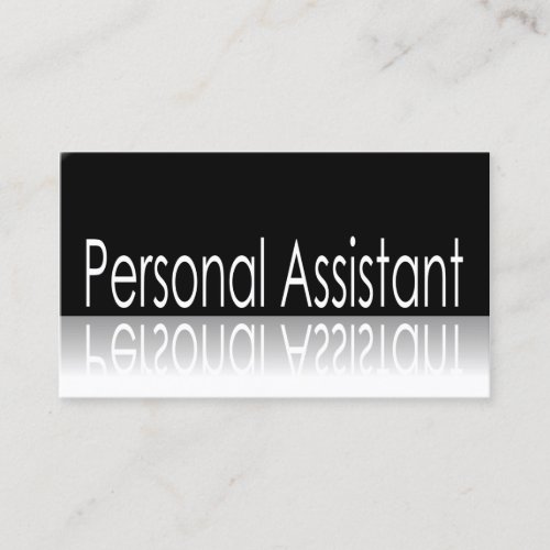 Reflective Text - Personal Assistant Business Card