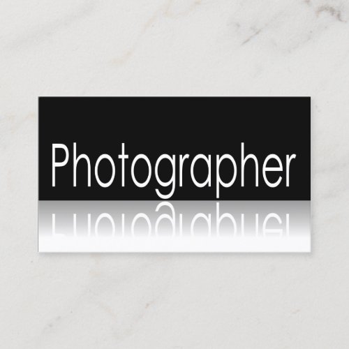 Reflective Text - Photographer - Business Card