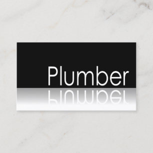 Reflective Text - Plumber - Business Card