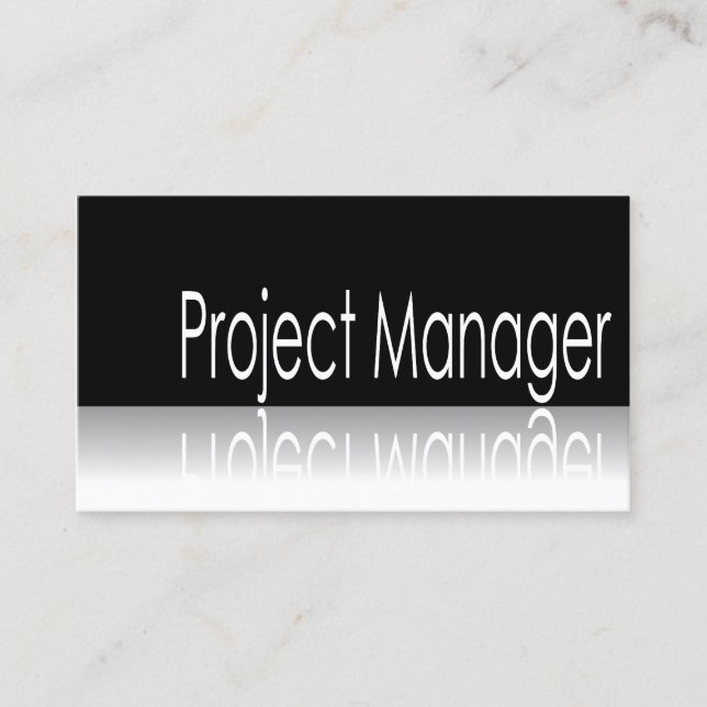 Reflective Text - Project Manager - Business Card (Front)