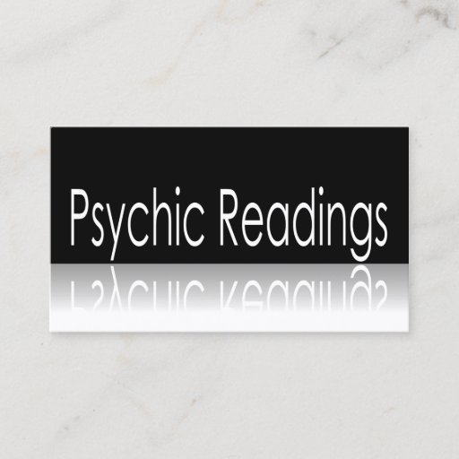 Customizable Reflective Text - Psychic Readings - Business Card