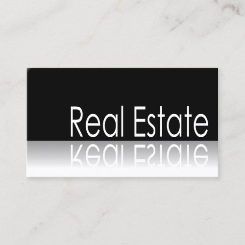 Reflective Text - Real Estate - Business Card