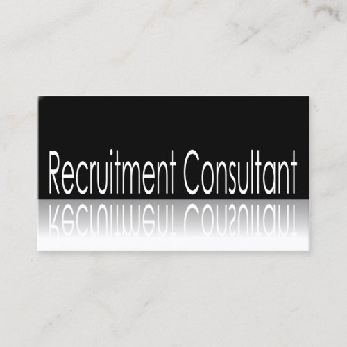 Reflective Text _ Recruitment Consultant Business Card