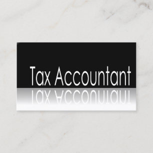 Reflective Text - Tax Accountant - Business Card