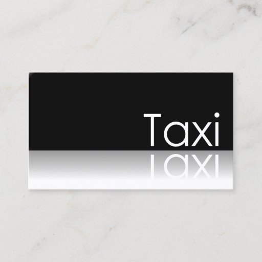Customizable Reflective Text - Taxi - Business Card