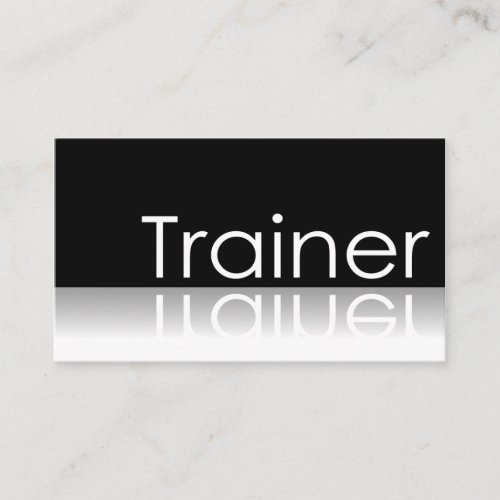 Reflective Text - Trainer - Business Card