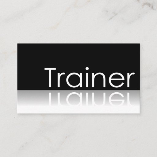 Customizable Reflective Text - Trainer - Business Card