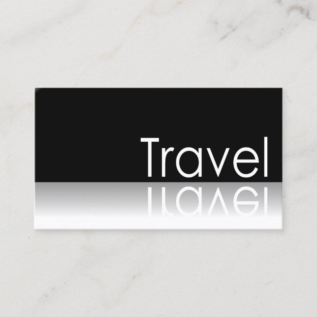 Reflective Text - Travel - Business Card (Front)