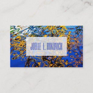 © Reflective Water Ripples Abstract Photography Ar Business Card