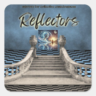 Reflector Human Design Checkerboard  Square Sticker