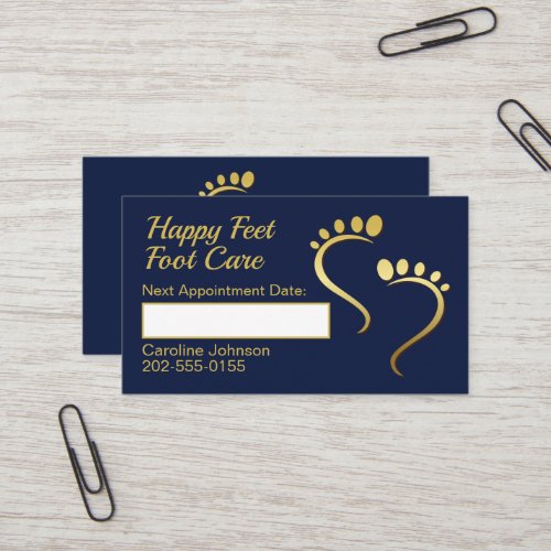 Reflexologist Chiropodist Pedicure Appointment Business Card