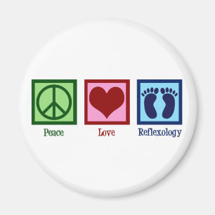 Reflexologist Peace Love Reflexology Foot Massage Magnet