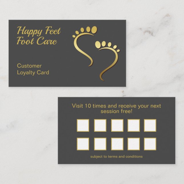 Reflexologist Podiatrist Pedicure Loyalty Card (Front/Back)