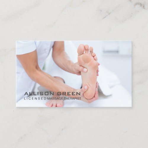Reflexology Acupressure Foot Massage therapist Business Card
