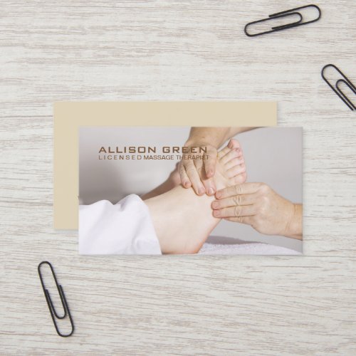 Reflexology Acupressure Foot Massage therapist Business Card