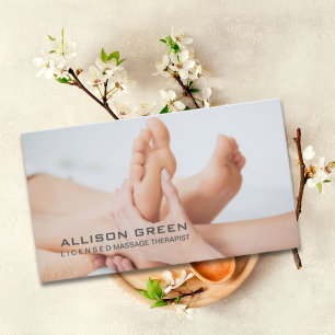Reflexology Acupressure Foot Massage therapist Business Card