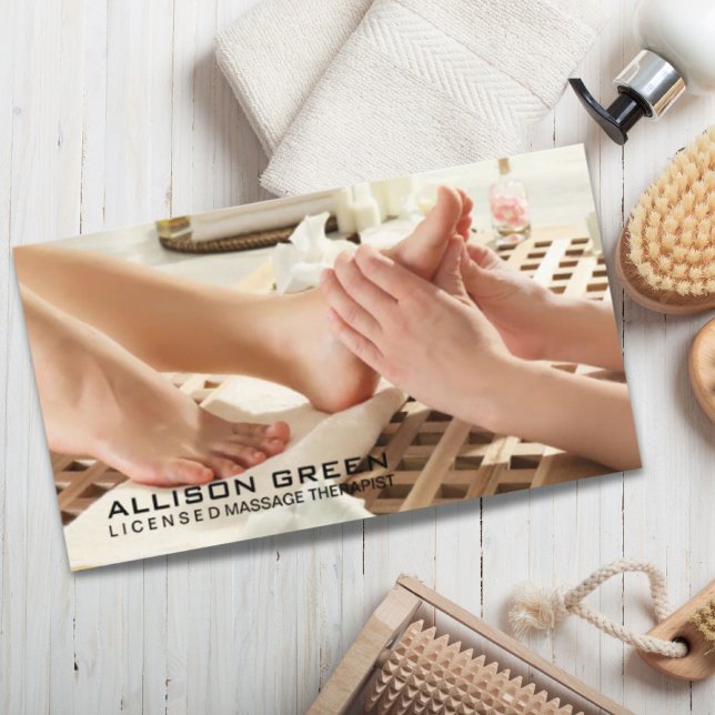 Reflexology Acupressure Foot Massage therapist Business Card (Reflexology Acupressure Foot Massage therapist Business Card)