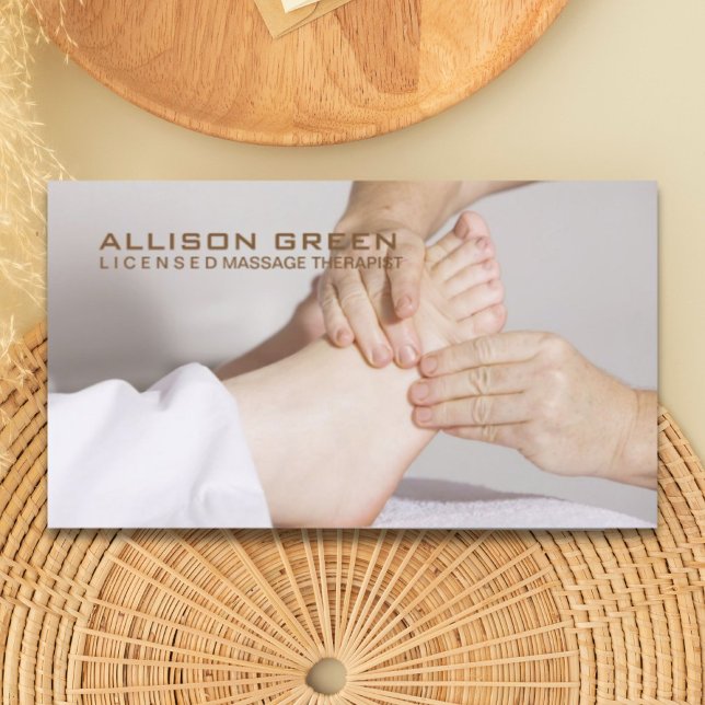 Reflexology Acupressure Foot Massage therapist Business Card (Reflexology Acupressure Foot Massage therapist Business Card)