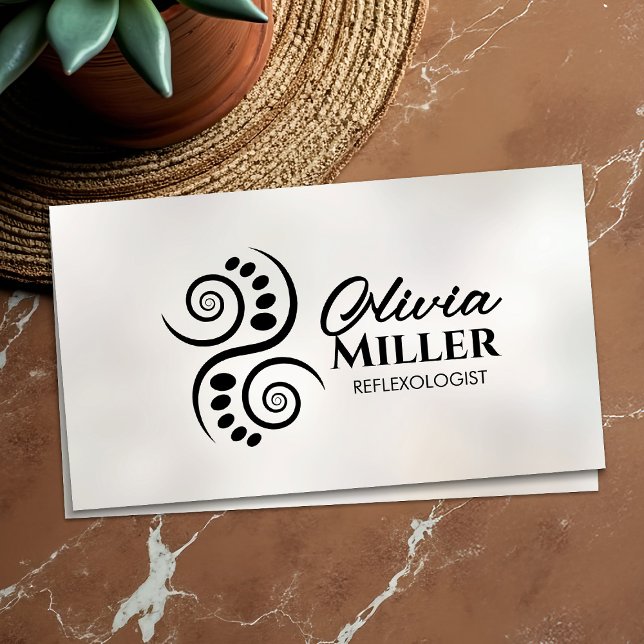 Reflexology - Black and white Ying Yang symbol Business Card (Creator Uploaded)