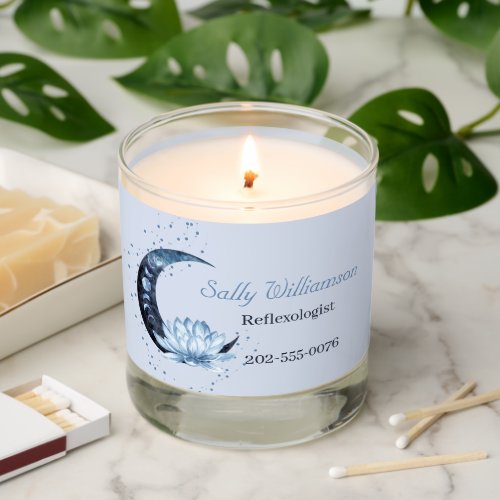 Reflexology Blue Lotus Flower Moon  Scented Candle