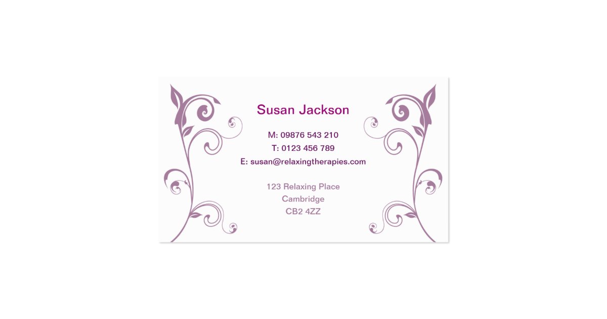 Reflexology Business Card | Zazzle