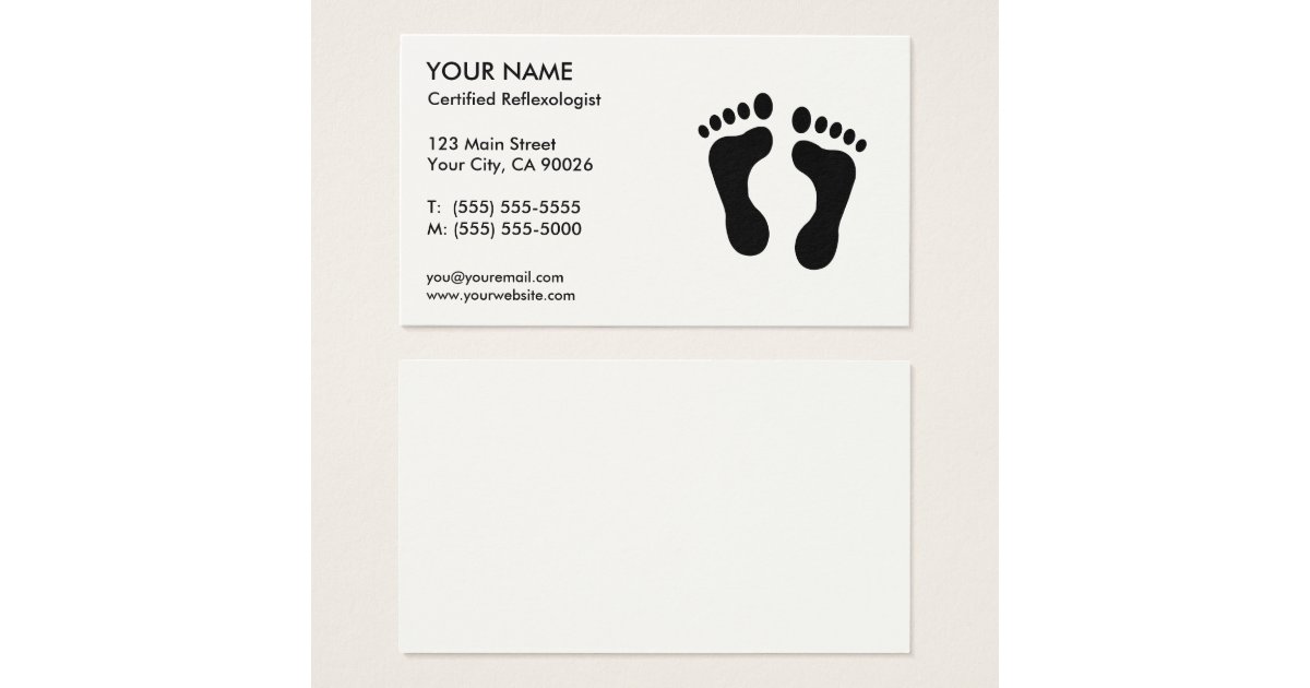 Reflexology Business Cards Zazzle