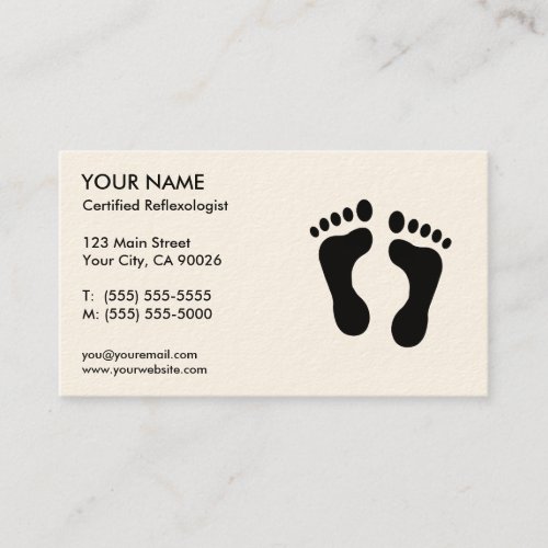 Reflexology Business Cards