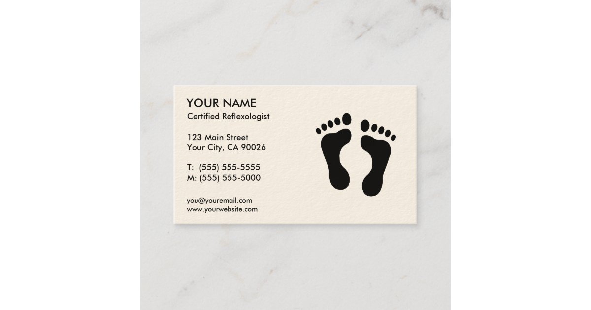 Reflexology Business Cards Zazzle
