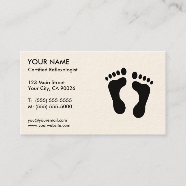 Reflexology Business Cards (Front)