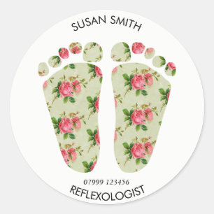 reflexology business logo sticker feet chiropodist