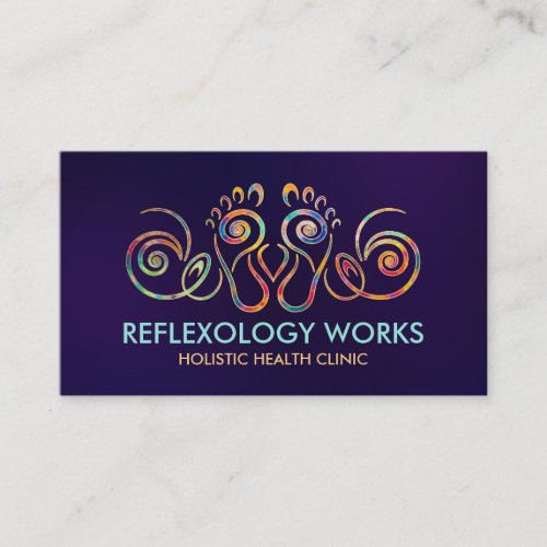 Reflexology _ Colorful Spiral  Business Card