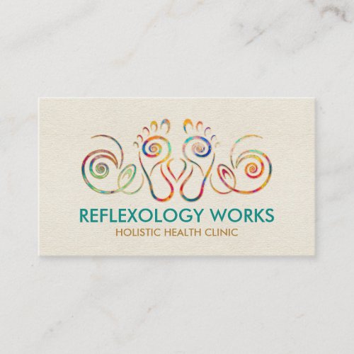 Reflexology _ Colorful Spiral  Business Card