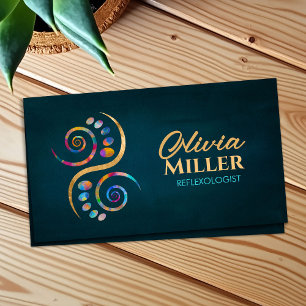 Reflexology - Colorful Ying Yang symbol Business Card