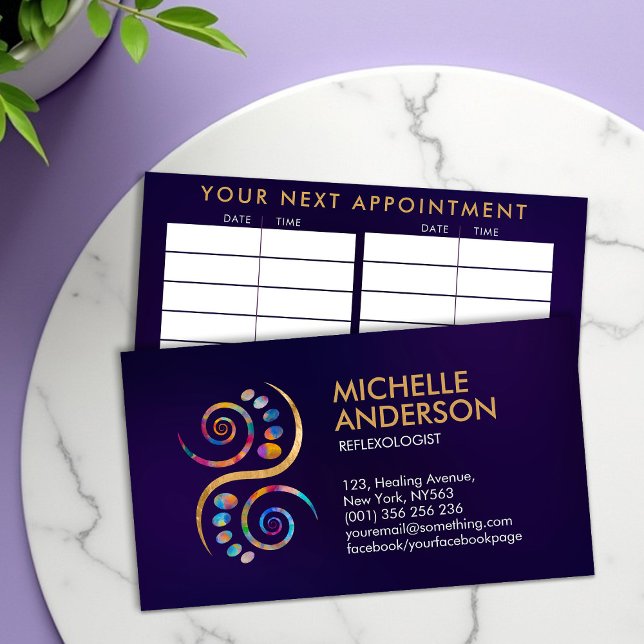 Reflexology - Colorful Ying Yang symbol Business Card (Creator Uploaded)