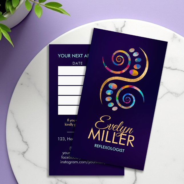 Reflexology - Colorful Ying Yang symbol Business Card (Creator Uploaded)