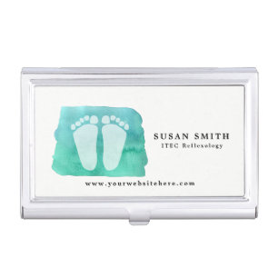 Reflexology feet business card holder
