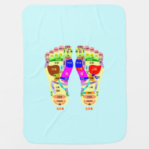 reflexology foot map baby blanket