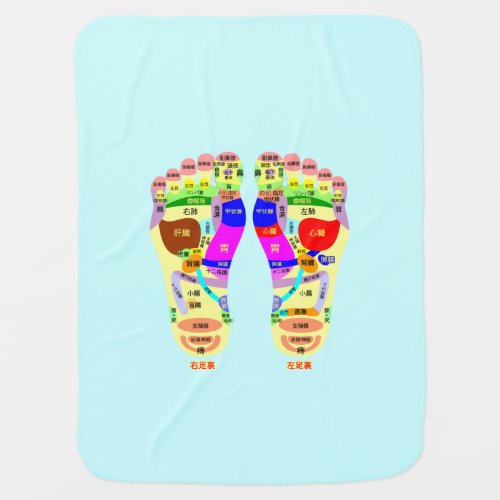 reflexology foot map baby blanket